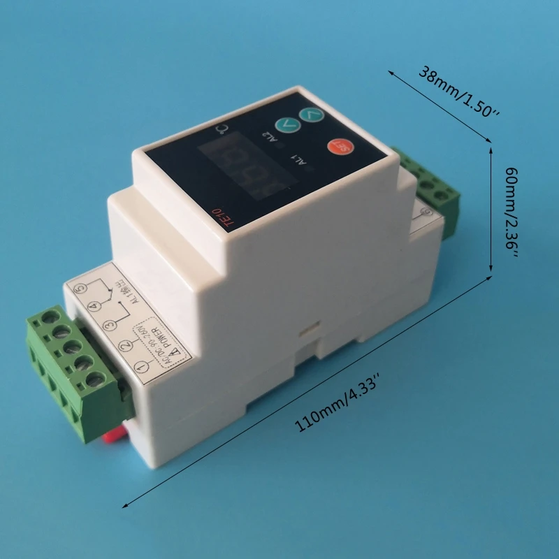 Hoch-/Niedertemperatur-2-Alarmrelais Din-Thermostat mit Sensor ausgang 7a/250vac