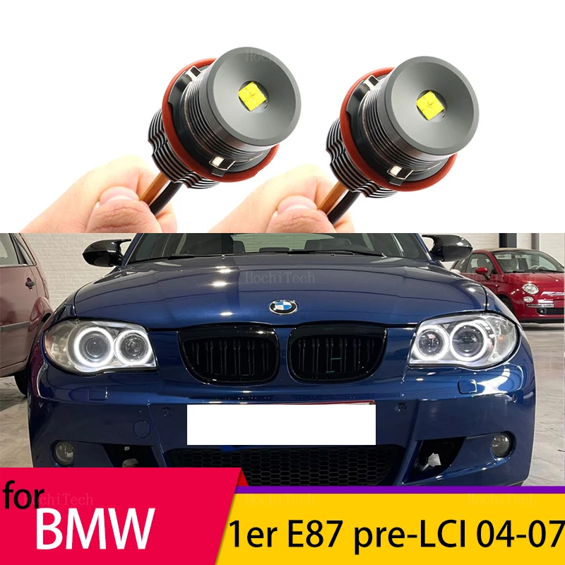 60W Bianco Led Angel Eye Halo Ring Marker Luce Laterale Lampadina A Led Bianca Faro Per Auto Per Bmw Serie 1 E81 E82 E88 2007-2011