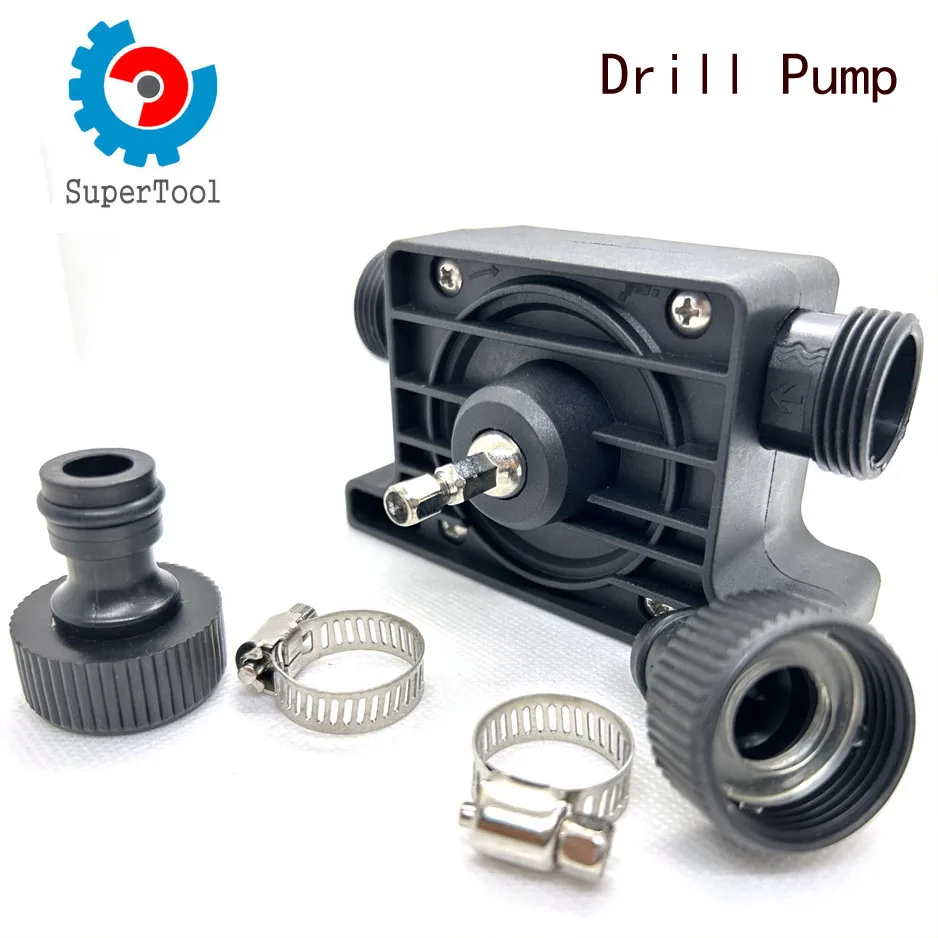 Liquid Transfer Pump Pumping Pump Self Priming Pump Head Portable Electric Self-Priming Hand Electric Drill Water Pump Micro Submersibles Motor Ultra Home Garden Centrifugal Drill Pump