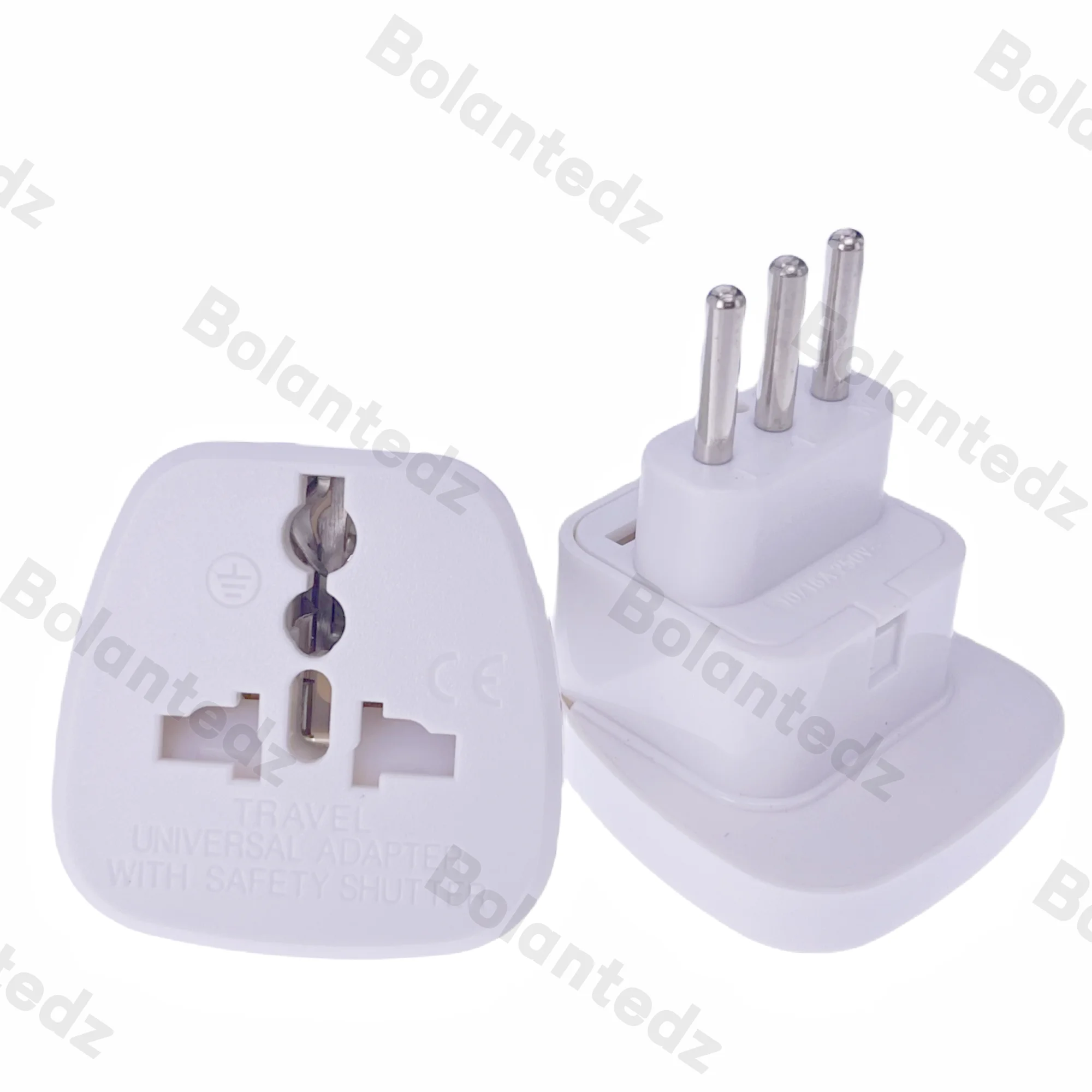 Plug Adapter Italian Travel Plug Type L Universal US UK AU EU to Italy Converter 10A
