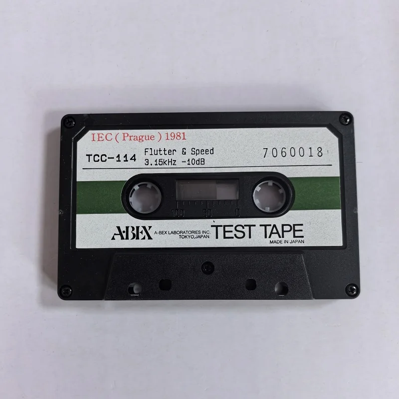 TEST TAPE TCC-114 3.15kHz-10dB FLUTTER & SPEED Tape Speed Test Wow and Flutter Test