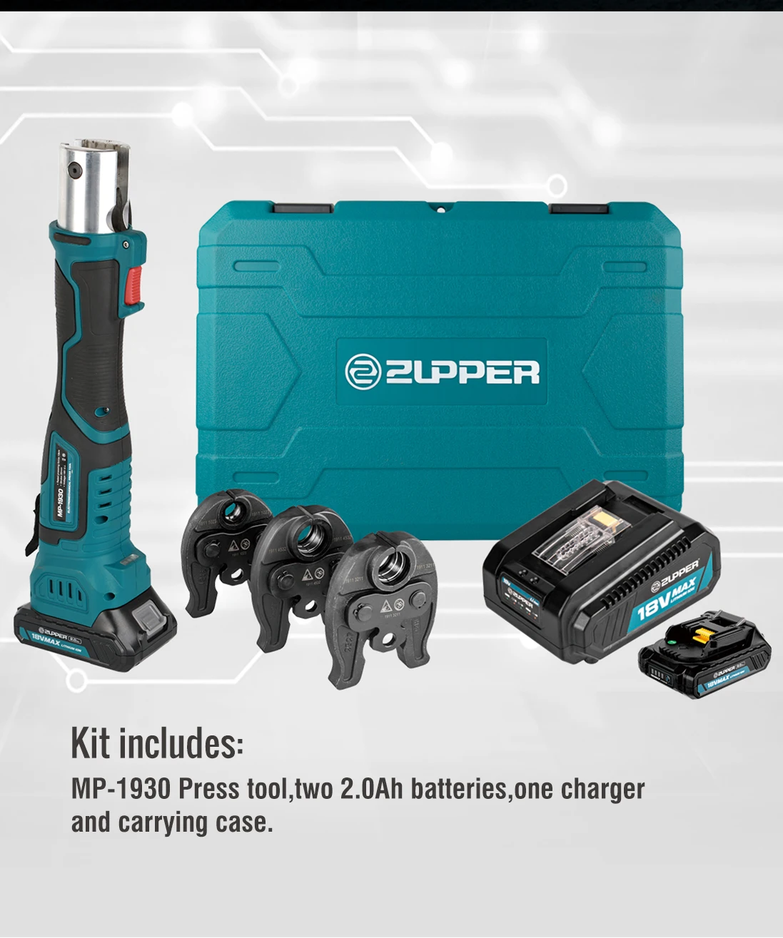 ZUPPER MP-1930 mechanical Crimping Tools Battery Powered Cordless