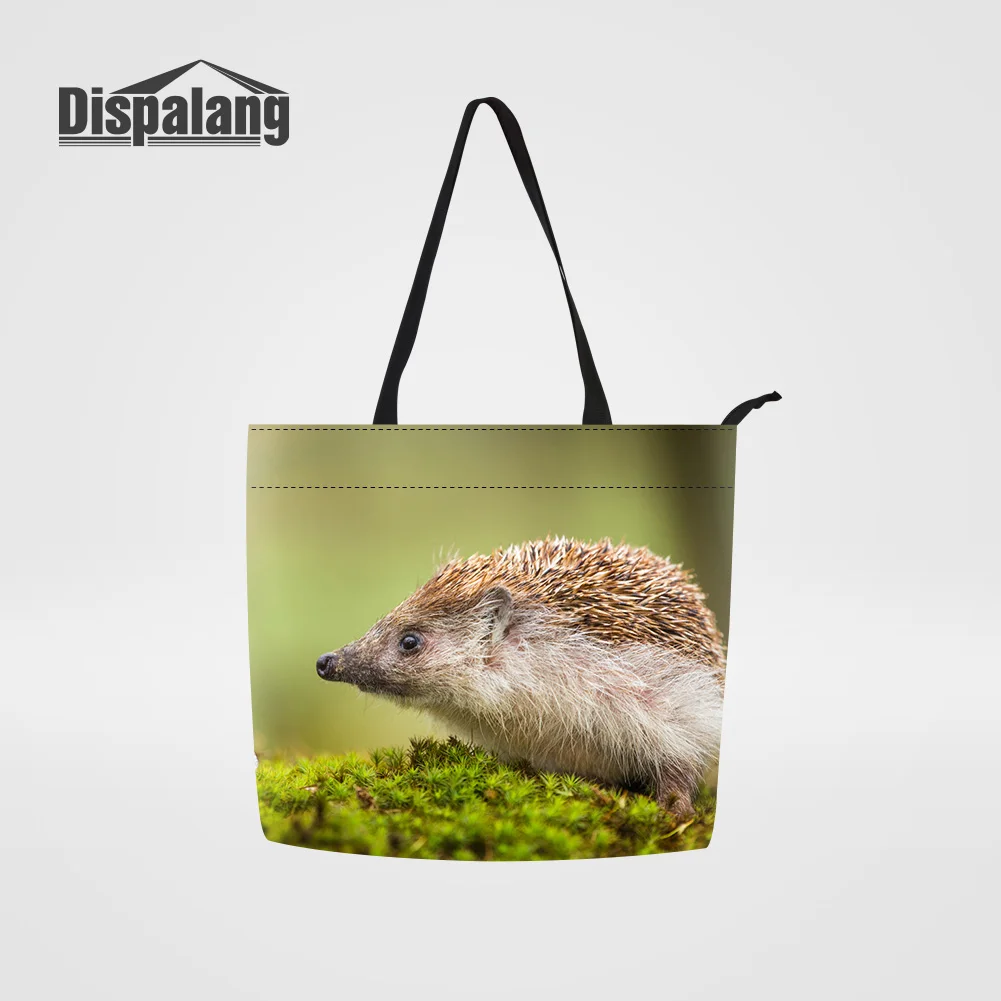 

Dispalang Hedgehog Printing Reusable Shopping Bags Women Canvas Bag Tote Bag Bolsa Reutilizable Ladies Big Shop Grocery Handbag