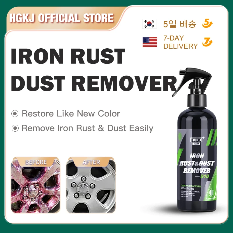 

Car Paint & Wheel Iron Particles Powder Cleaning Super Rust & Dust Remover Spray Metal Surface Multi-Purpose Cleaning HGKJ S18