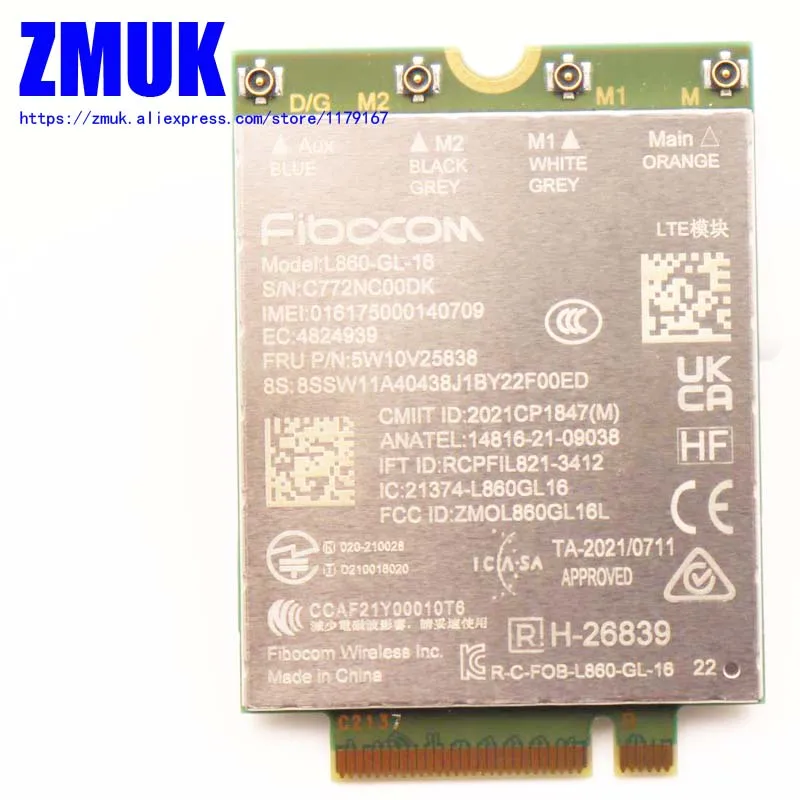 L860GL WIRELESS WAN ADAPTERS For Lenovo Thinkpad X1 Yoga 7th Gen