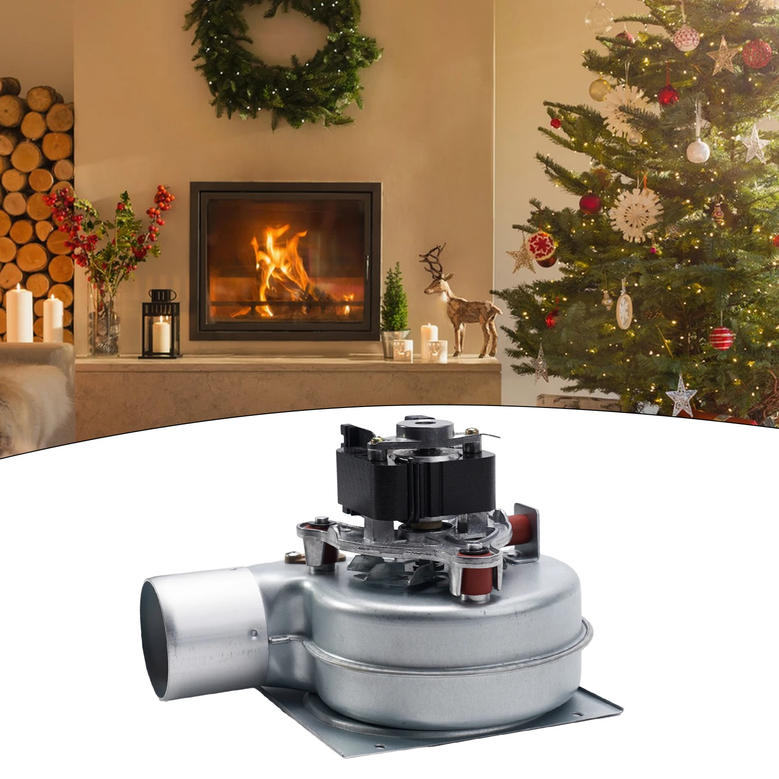 가정용 벽난로 송풍기, 고온 저항, 저소음, 범용 음영 폴 선풍기, 실용적인 가열로 선풍기, 35W, 1 개  Best5