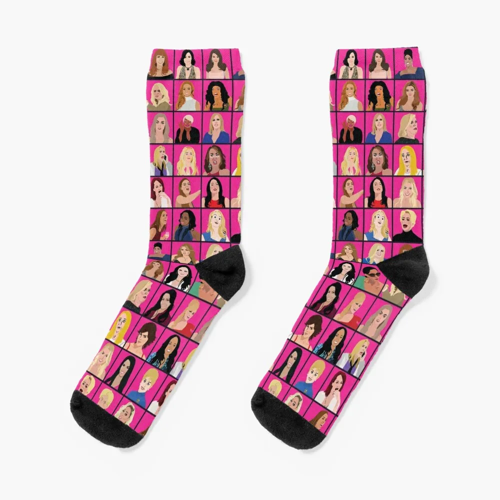 

Real Housewives All Stars Socks kawaii moving stockings Man Socks Women's