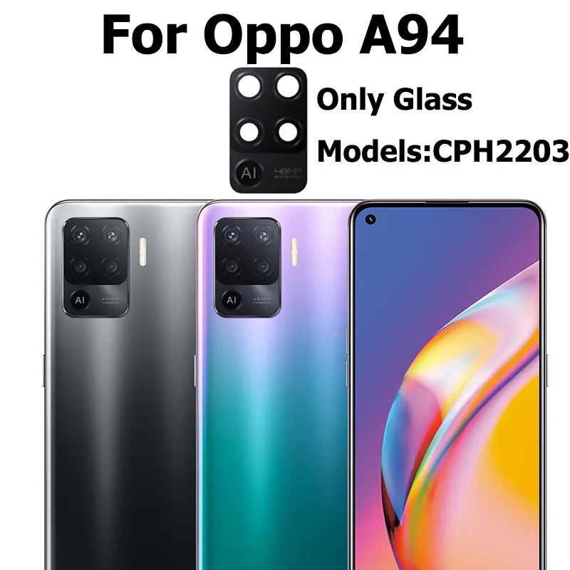 

Заднее стекло для Oppo A94, задняя камера, стеклянная крышка объектива, ремонт, запасные части CPH2203