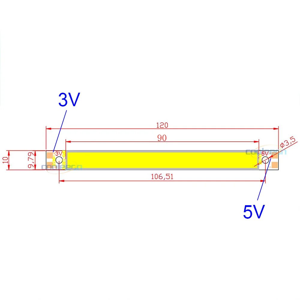 Fuente de luz led USB, 60x15mm, 5V CC, 2W, Chip LED COB a bordo, barra de  tira blanca fría y cálida, Bombilla de iluminación para luces de trabajo  DIY - AliExpress