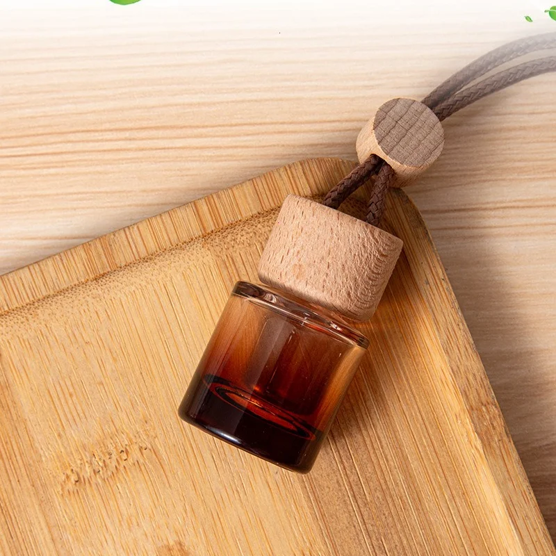 1 pz. Diffusore di Oli Essenziali per Auto da 8ml, Deodorante per Ambienti, Bottiglia di Profumo, Ornamento, Piccolo Tappo Rotondo, Bottiglia Vuota, Ciondolo - immagine 2