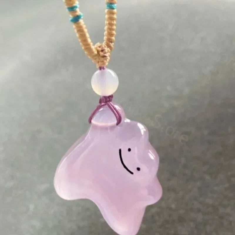 Pokemon Ditto Pendant Necklace for Women Men Anime Clavicle Chain