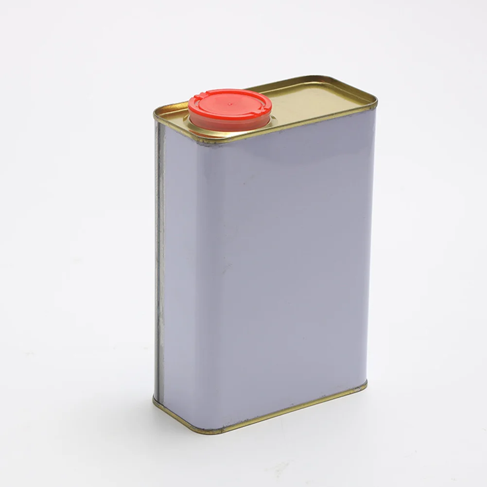 

Container with Lid Metal Paint Can Empty Bucket Rectangle Jar Pail Plastic Portable
