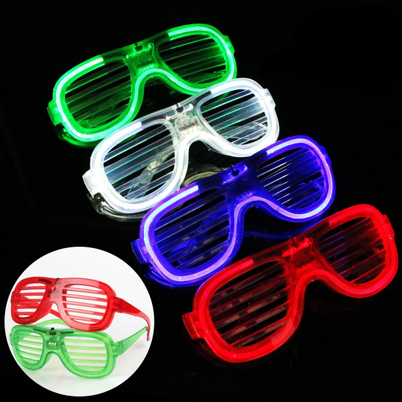 

1/5PCS LED Glasses Luminous Children Adult Blinds 5 Colors Funny Suitable To Party Festival Concert Bounce Disco Cheering Props