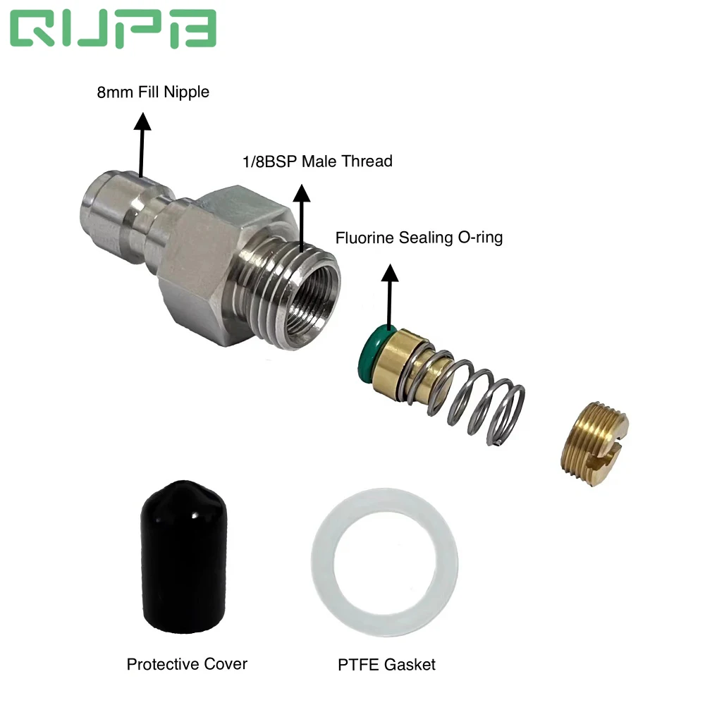 Nouveau clapet anti-retour unidirectionnel Foster mâle adaptateur de prise à connexion rapide 8MM Kit de mamelon de remplissage 1/8 BSPP  18