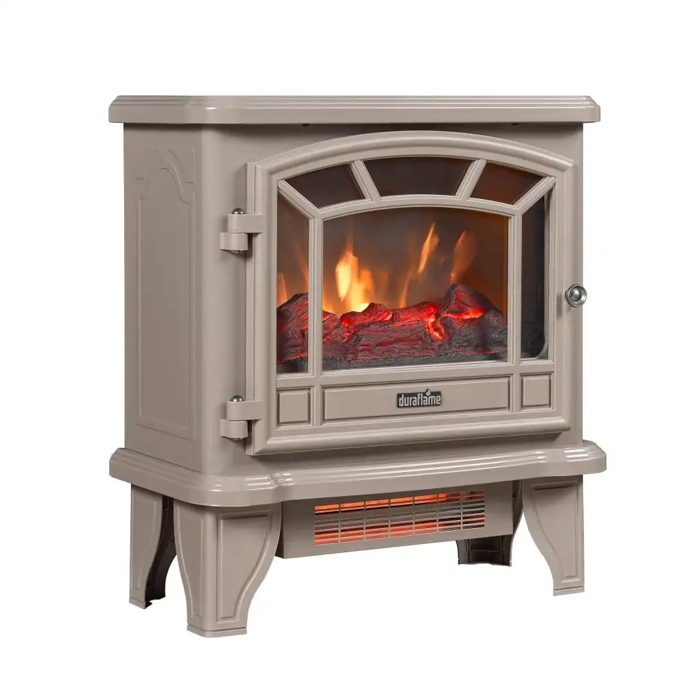 Infrared Quartz Electric Fireplace Stove Heater, Cream fireplace -  AliExpress