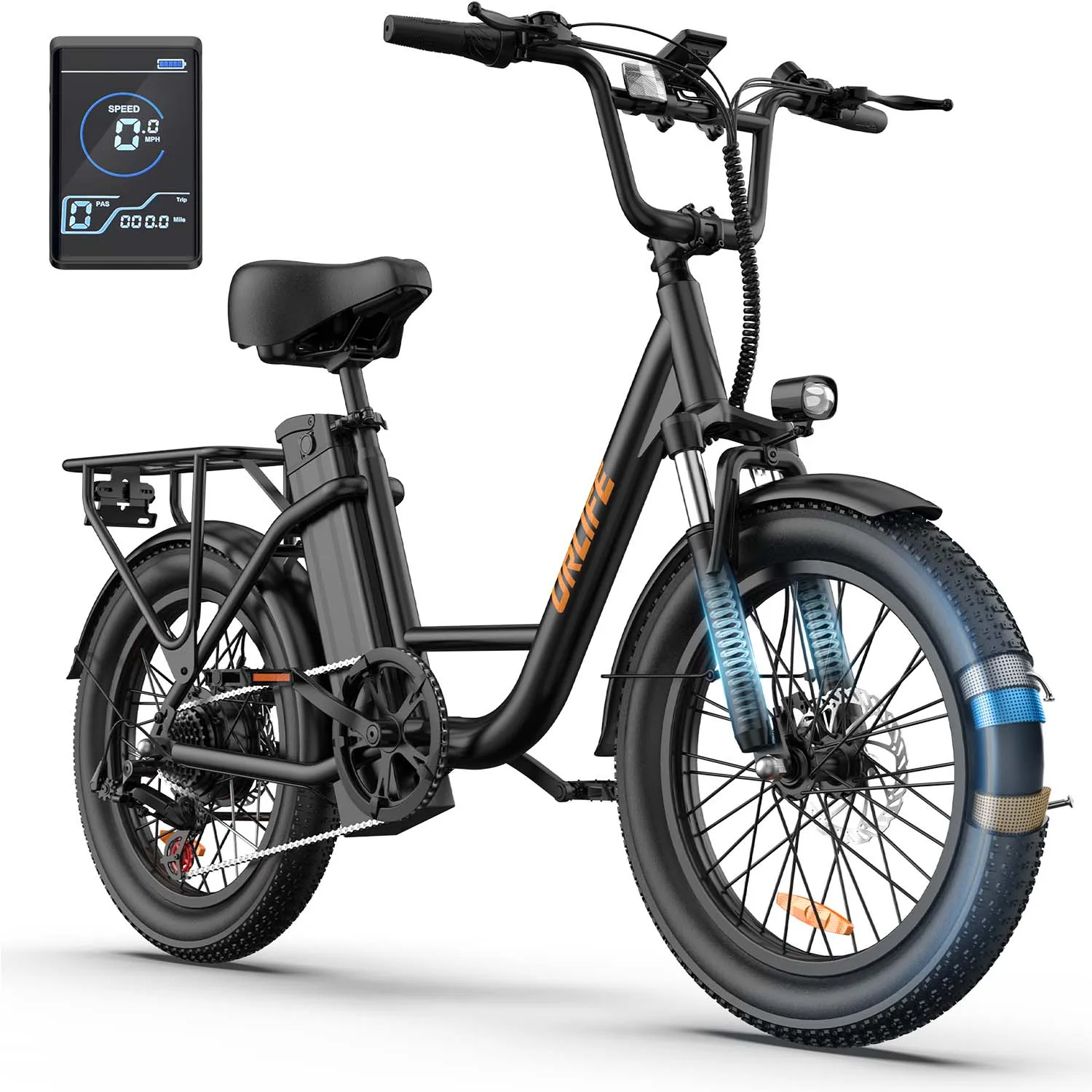 URLIFE E20 Elektrofahrrad 250W Motor 48V 13Ah 20 Zoll City-Pendler Erwachsenen-Elektrofahrrad – Detail 11