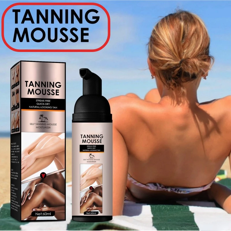 Self Care Bronzer Tanning Brown Mousse Women Summer Beach Skin Hydrating Moisturizing Body Tanning Lotion Tanning Cream Drops waterproof quick self tanning cream men women summer beach self care brown skin tan cream bronzer body self tanning accelerator