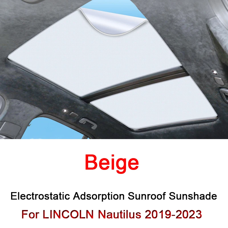 

For LINCOLN Nautilus 2019-2022 2023 Electrostatic Adsorption Car Roof Sunshade Skylight Blind Shading Windshield Sunroof Cover