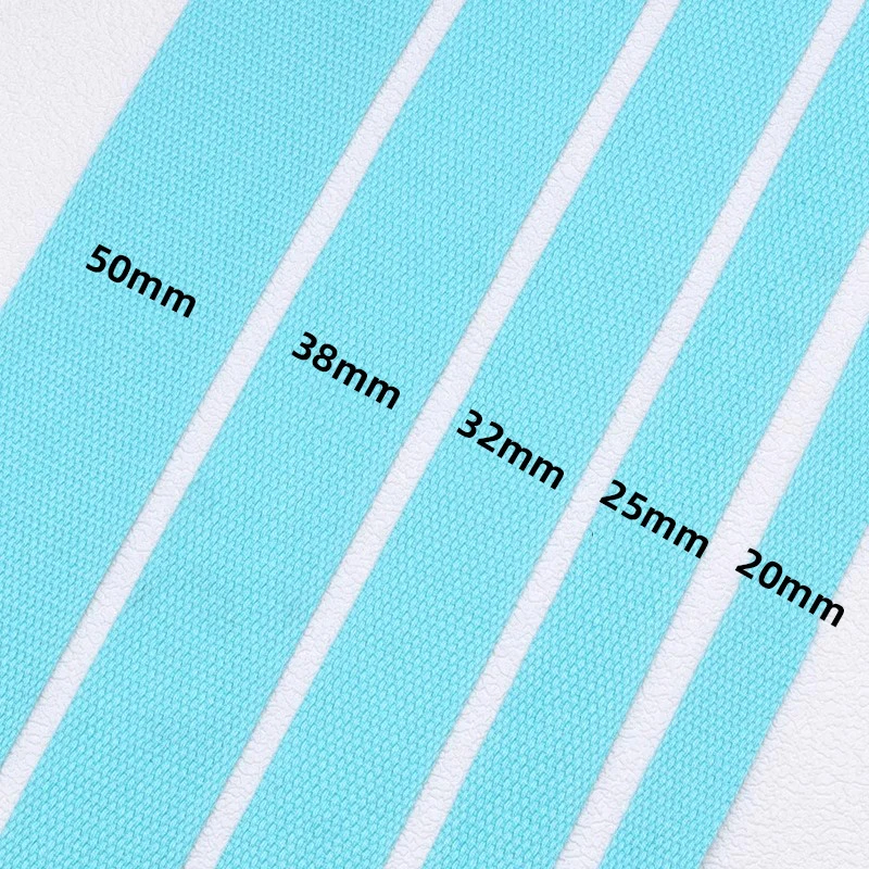 20미터 1.3mm 두께의 면 웨빙 20/25/32/38/50mm 직조 캔버스 리본 스트랩 (가방용, 미터 단위, 벨트, 바이스, 액세서리)