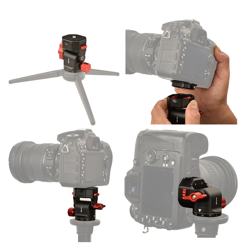 360 Panoramic Tripod Head Camera Phone Video Mini Tilt Pan 1/4 Screw Mount Universal Ballhead for Arca Swiss SLR Monopod Adapter camera adapter tripod ball head camera head adapter camera panoramic head
