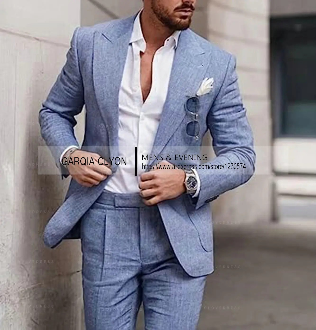 

Мужской Хлопковый повседневный деловой костюм, высококачественный официальный костюм, комплект из 2 предметов для жениха, свадьбы, мужчин (пиджак + жилет + брюки)