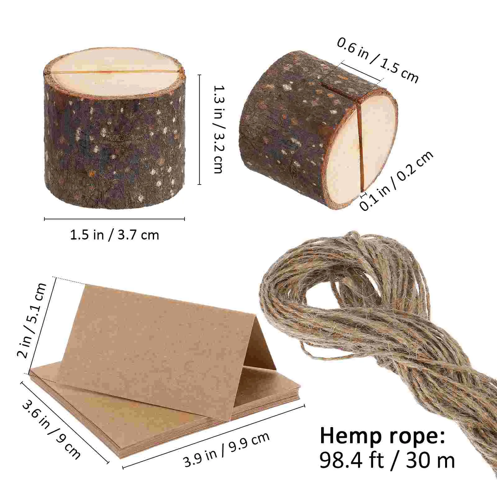 20 Sets Wooden Business Card Holder Picture Stands for Table Country Style Number Fall Place Holders