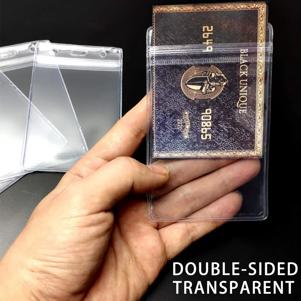 5/10Pcs Transparent Card Covers Plastic Waterproof Chest Card