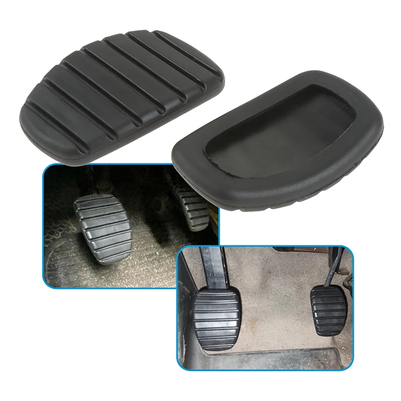 MKVAXR 2 pezzi di ricambio for pedale freno frizione auto in gomma, for Renault, Modus Trafic Twingo Kangoo Clio Espace Scenic accessori pedale copertura Copri pedale frizione