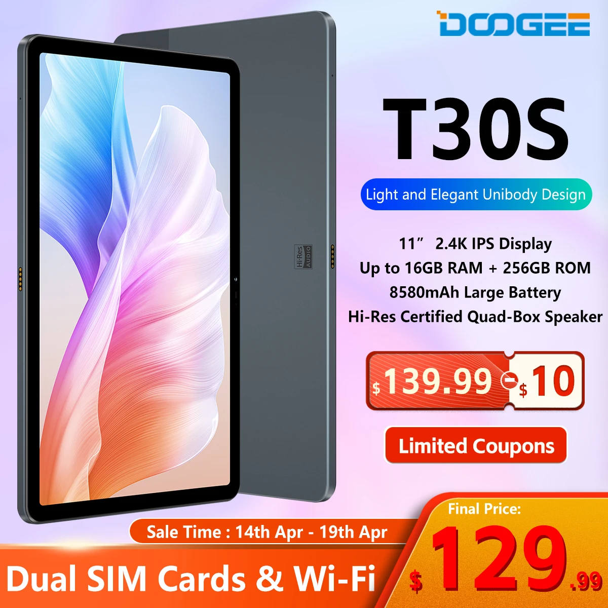 DOOGEE-T30S Tablet、クアッドスピーカー、11インチ、2k DOOGEE-T30S Tablet、クアッドスピーカー、11インチ、2k