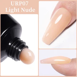 15ml Nail Extension Soak - Off UV LED Gel in Crystal White, Clear Nude Finish (Light Nude)