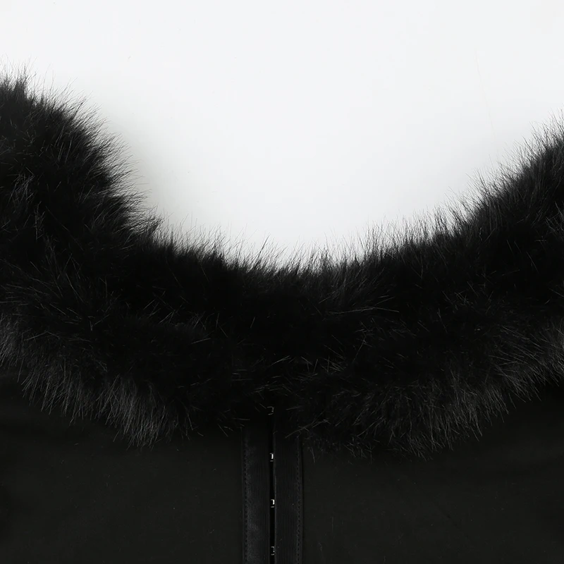 Top corto de cuello redondo peludo con retazos para mujer, camiseta de malla Y2K de manga larga con hebilla de gancho ajustada, conjuntos de moda sexy para dama