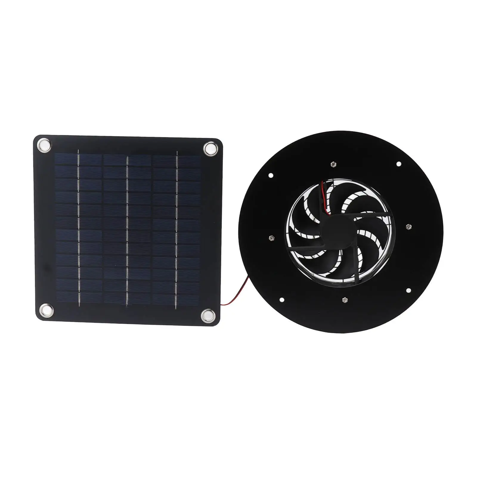 

Solar Panel Fan Round Exhaust Fan for Shed Utility Room Small Chicken Coop
