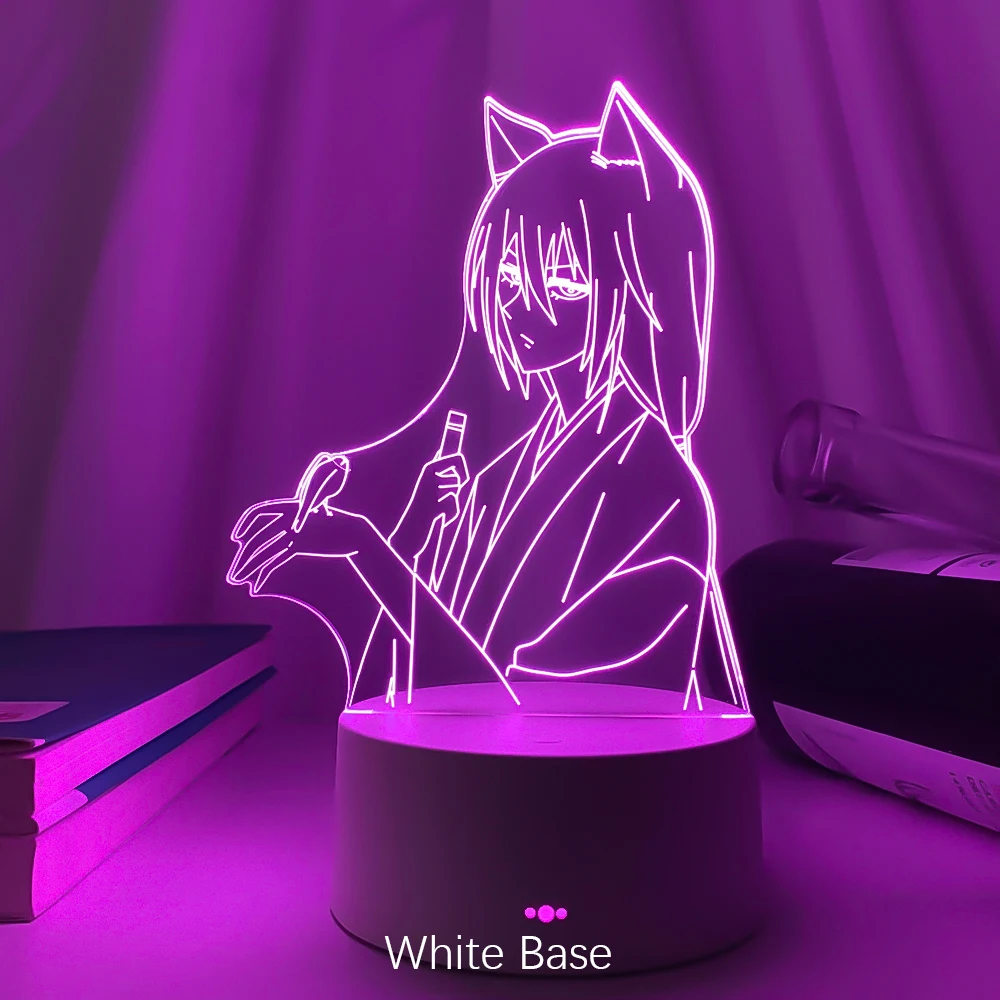 Newest Anime Led Light Kamisama Kiss Tomoe Figure for Bedroom Decor Night Lights Birthday Gift Room 3d Lamp Manga Kamisama Kiss