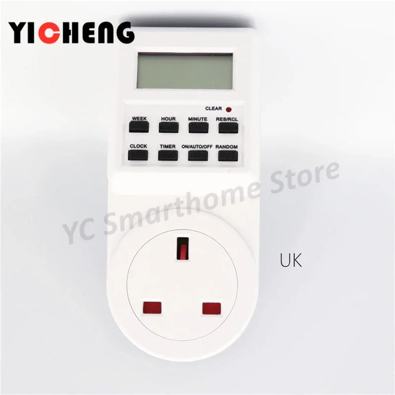 האיחוד האירופי ארה"ב בריטניה קטן מסך טיימר עיתוי מתג שקע אלקטרוני טיימר קיר חשמלי שקע דיגיטלי BR FR AU