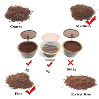 6pcs/Set Reusable Coffee Capsule For Nescafe Dolce Gusto Machine Refillable Coffee Capsule Filter Cup Kit with Spoon and Brush 3