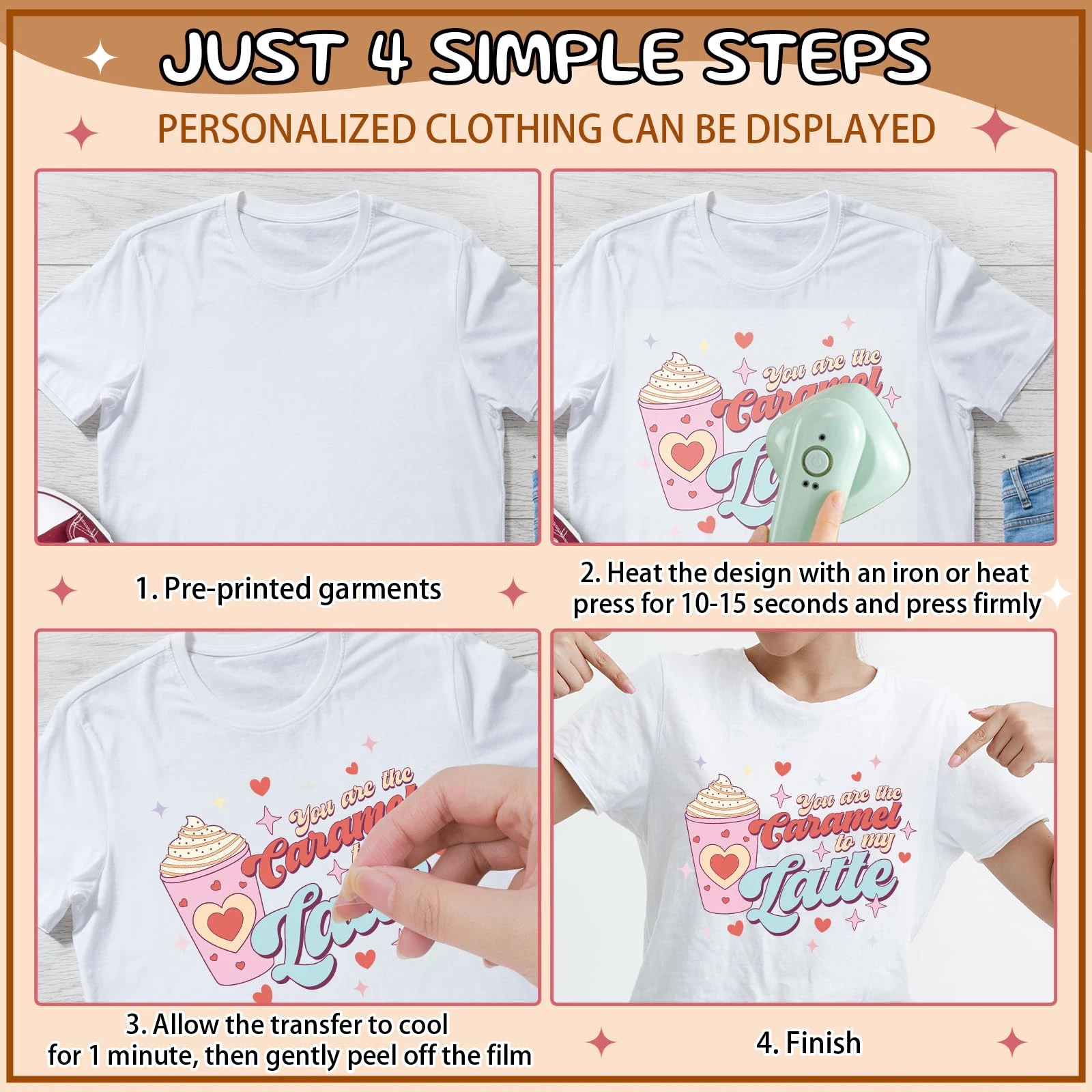 customized Brand Logo DIY iron on transfer for clothing dtf transfers