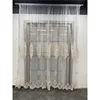 Luxurious Style Tulle Curtain for Living Room Bedroom Embroidery Flower Indoor Decorative Window Sheer Home Customize 5