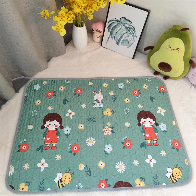Reusable Baby Changing Mats Cover 50X70cm Baby Diaper Mattress Diaper for Newborn Cotton Waterproof Changing Pats Floor Play Mat