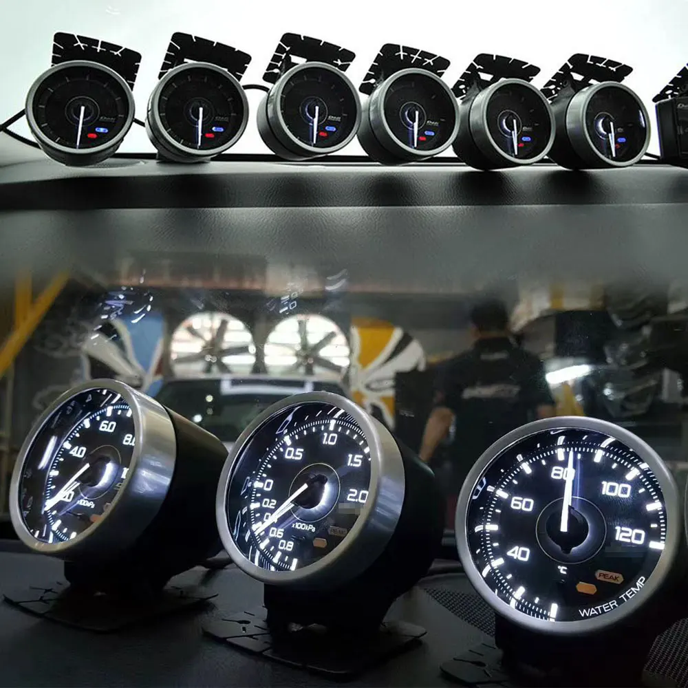 Reloj De Temperatura Para Coche Kit Triple Medidor Para Coche - Presión De Aceite, Temperatura Y Voltímetro En 52mm Reloj Temperatura Coche