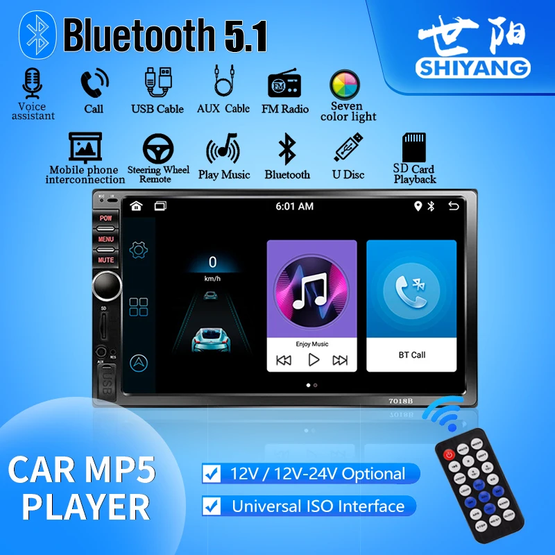 Podofo Autoradio 24v Car Stereo Receiver 2 Din Radio Cassette Recorder Coche  Con Pantalla Mirrorlink Audio Player Truck Bus Van - Car Multimedia Player  - AliExpress