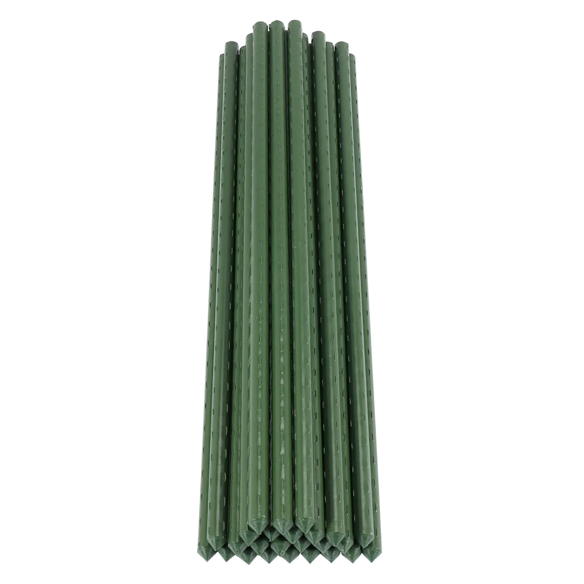 25 Pack Garden Stakes Metal Plastic Coated Plant Cage Supports Climbing for ,Trees,Cucumber,Fences,Beans,40cm