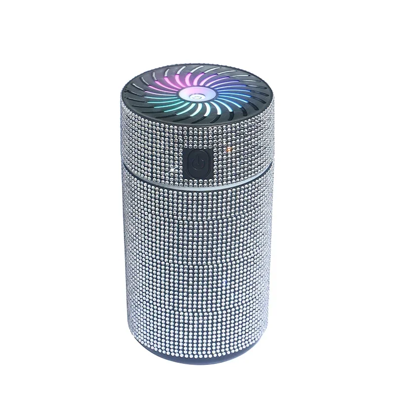 Bling Crystal Car Diffuser Humidifier with LED Light Diamond Auto Air Purifier Diffuser Air Freshener Shiny Car Accessories