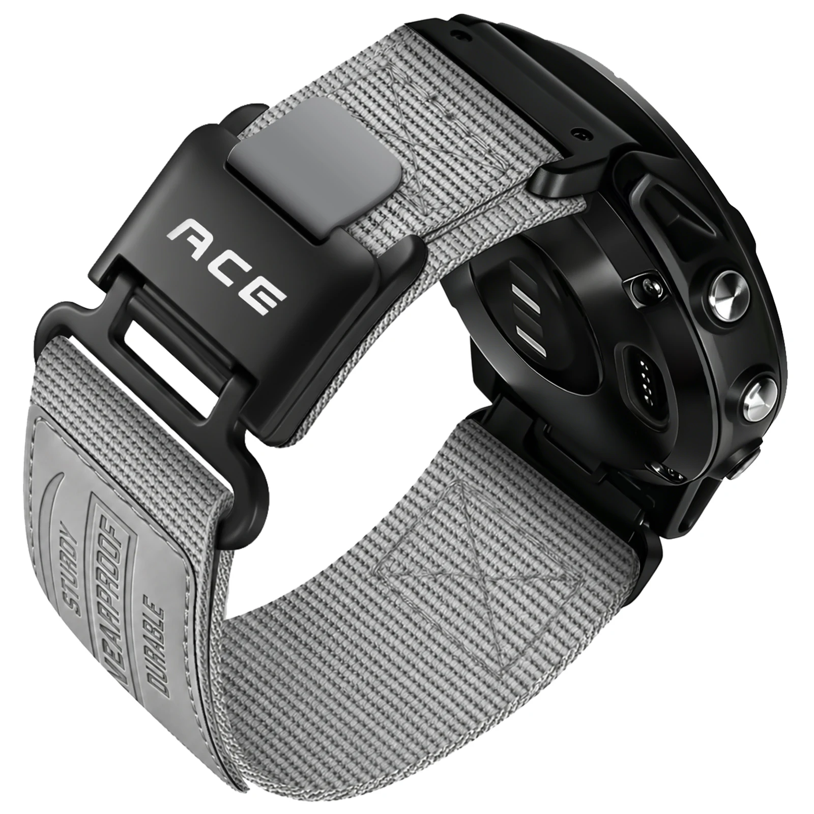 Durable Nylon Watch Strap - 26mm Wide, Adjustable Length