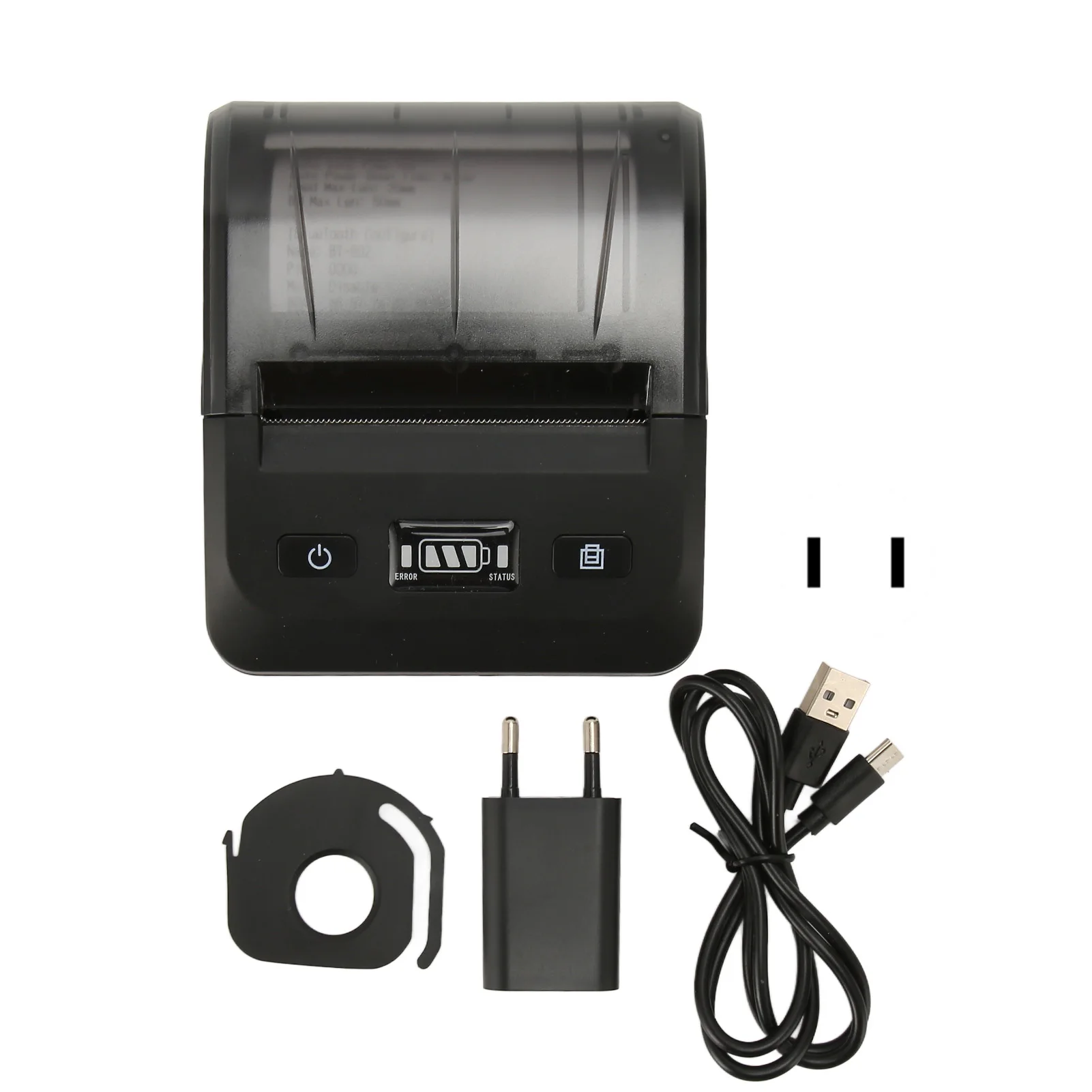 80mm 감열 프린터 BT4.2 연결 5080mm/s 203DPI ESC POS 호환 타입 C 배송 라벨 프린터 데스크탑 라벨 프린터