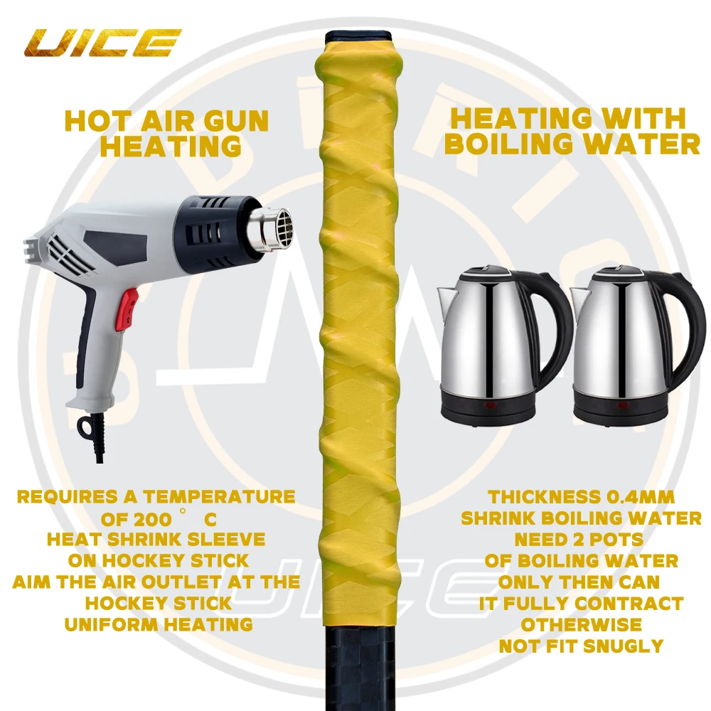 Hockey Tape Ice Hockey Stick Heat Shrinkable Sleeve Non-Slip for Training Badminton Street Ball Accessories