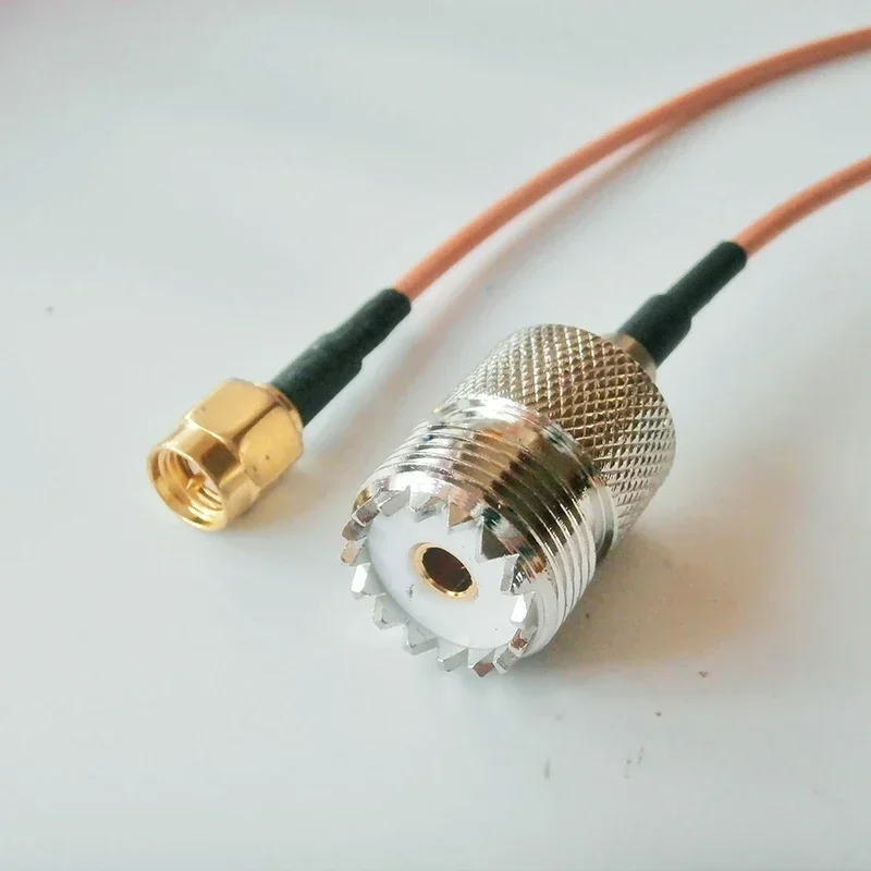 UHF SO239 Female PL259 To SMA Male Plug 15cm RG316 Cable Adapter Line Wire Straight Connector RF Pigtail Cable
