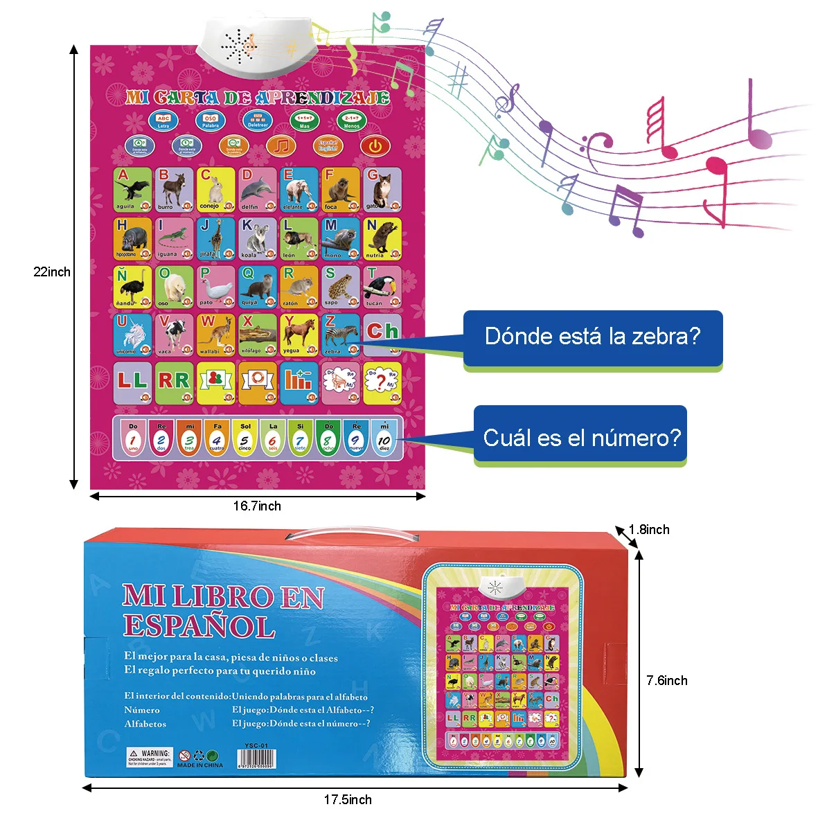 

Обучающие Игрушки для раннего развития, музыкальный номер, арифметическая звуковая настенная Таблица, подходит для детей в возрасте от 3 до 6 лет
