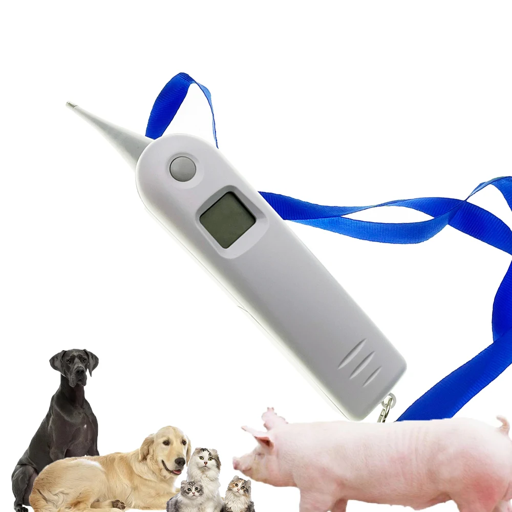 1PCS Pet Animal Accurate Rectal Temperature LCD Display Portable Dog Cat Sheep Monkey Rabbit Sow Cattle Farming Use Vet Tools