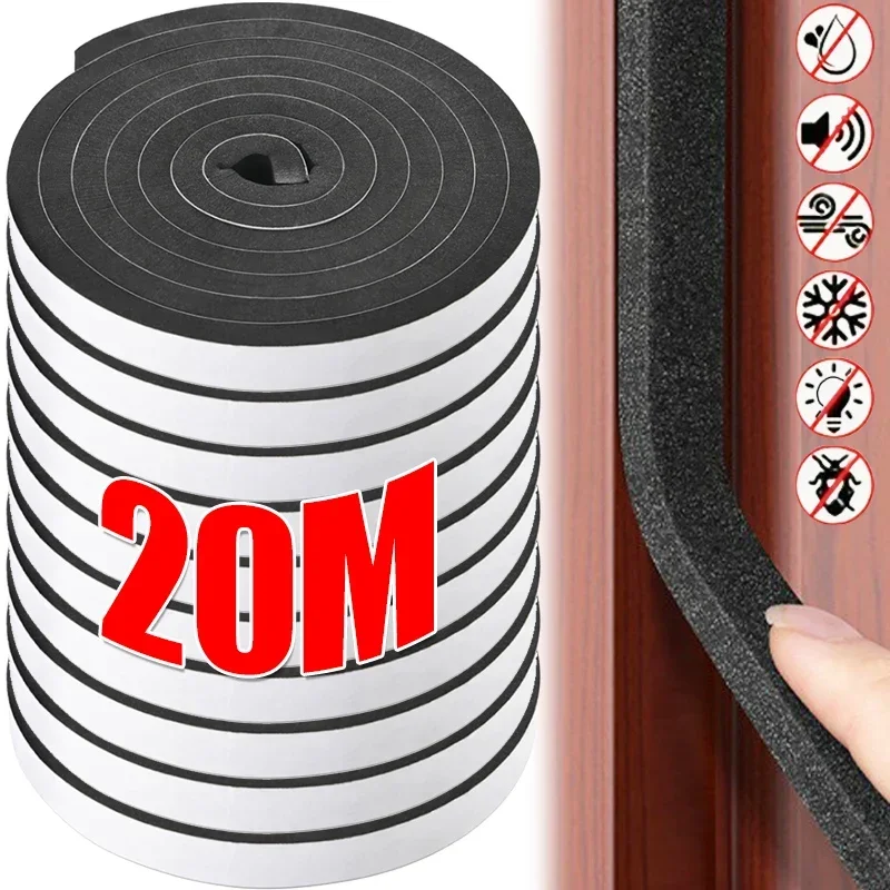 Sealing Strip Tape Self-Adhesive Sponge Sealing Strip Window Door Anti-collision Sealing Strips Windproof Sound-Proof Door Gap Foam Tapes