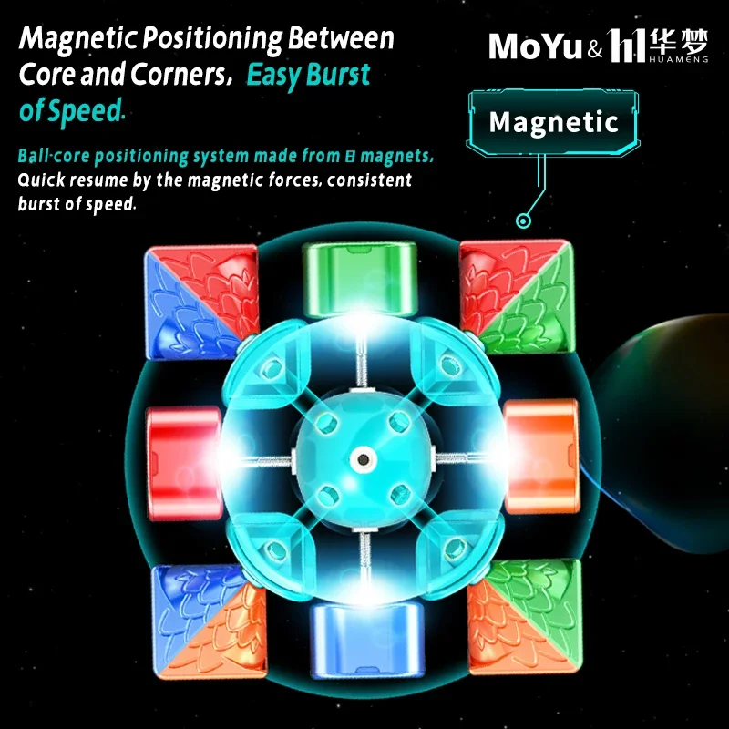 [Picube] MoYu HuaMeng YS3M World Record Design 3x3x3 Core Magnetic Cube Professional Speed 3x3 Cube Cubing Puzzle Toys 5